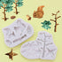 3Pcs/Set Forest Animal Silicone Fondant Molds, Squirrel, Chocolate Candy Moulds for Cake Decorating