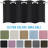 Home Queen Grommet Blackout Curtain Valance Window Topper, Short Cafe Valence, 54 W X 18 L Inch, Black