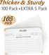 4x6 Recipe Card Protectors, 105 PACK - Thick Clear Recipe Card Covers with 56 Divider Labels, Plastic Sleeves