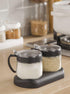 Jars,12oz/350 ml Canisters,3Pack Set Kitchen,Counter Glass Condiment Spice Condiment Jar Spice Container with Lids