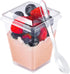 EASERCY 50 Pack 5 oz Plastic Dessert Cups with Lids, Yogurt Parfait/Appetizer Cup