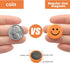Qualsen Fridge Magnets, Strong Mini Cute Magnets for Crafts, Whiteboard, Locker, Kitchen, Office, Classroom, 20pcs Smile