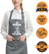 Funny Aprons for Couple, His and Hers Kitchen Aprons Set with 2 Pockets for Cooking Grilling Baking