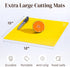 4 Piece Flexible Plastic Cutting Boards for Kitchen, BPA Free, Color Coded with Food Icons