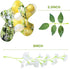 CLONG 5pack Wisteria Garland Flower Garland, Artificial Flowers, Total 33ft, White