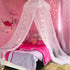 Bed Canopy with Lights for Girls,Gold Star Princess Crib Canopy Curtains,Extra Large Dome Mosquito Net Reading Nook