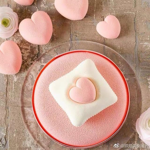 3D Silicone Baking Mold for Candles, Love Heart Shape Silicone Mold for Soap, Mousse Cake, French Dessert