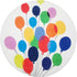 Poowe 3.3FT Colorful Balloon Kids Play Mat Baby Nursery Rug Round Educational Alphabet Soft Area Rug Non Slip