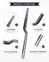 12-inch Cooking Tweezer and Offset Tweezer Set, Tongs Precision Serrated Tips, Stainless Steel Professional Chef Tweezer Kitchen Tools for BBQ, Plating and Serving by SouxMux