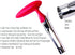Apple Corer + Pineapple Tool + Herb Kale Stripper by BRIGHT KITCHEN, Stainless Steel Lever Tool with Cherry Red Grip