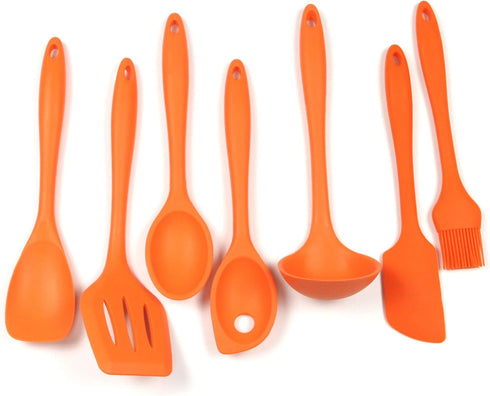 Chef Craft Premium Silicone Spoon Spatula, 11.5", Orange