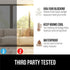 Gorilla Guard Two Way Sun Blocking Privacy Film, Frosted Decorative Bathroom Coverings, 17.5" x 78.7", Removable Static
