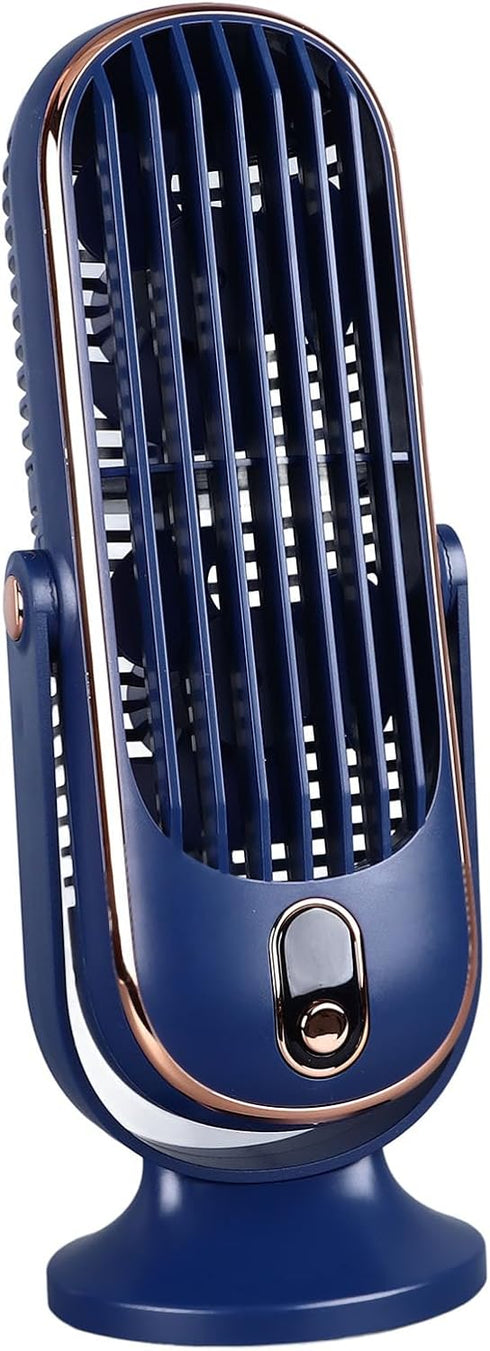 Table Tower Fan 1800mah USB Portable Electric Tower Fan with 5 Speeds Brushless Motor Desk Cooling Fan for Car Home Office (Blue) by Tnfeeon
