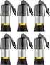 Stainless Steel Wine Bottle Stoppers - 6 Pack Plugs with Silicone Toppers, Leak-Proof, Keeps Wine Fresh Accessories