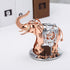 Matashi Elephant Ornament with Rose Gold and Silver Plated, Crystals Studded Tabletop Décor Gift for Mom