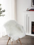 2x3 SERISSA Faux Sheepskin Fur Area Rug White Fur Chair Cover Seat Pad Small Fuzzy Rug for Bedroom Floor Sofa Living