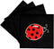 3dRose CST_22186_3 Lily Ladybug Ceramic Tile Coasters, Set of 4