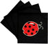 3dRose CST_22186_3 Lily Ladybug Ceramic Tile Coasters, Set of 4