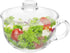 WHJY Small Glass Bowl, Microwave Safe Soup Bowl with Lid and Handle, Clear Oatmeal Bowl for Soup, 500ml/16oz