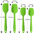 Silicone Spatulas Set, Heat Resistant Rubber Spoon Spatula Non-Stick Scrapers for Baking Mixing Tool (Green Set)