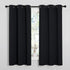 NICETOWN Halloween Pitch Black Solid Thermal Insulated Grommet Blackout Curtains/Drapes for Bedroom Window (2 Panels, 42 inches Wide by 63 inches Long, Black) by NICETOWN