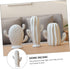 VOSAREA Ceramic Cactus Figurine Minimalist Cactus Statue Jewelry Holder Centerpiece Ornament for Home Office Decor