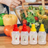 4Pcs 25ml Mini Ketchup Bottles, Refillable Condiment Squeeze Bottle Salad Dressing Tomato Bento Box Mayo Syrup