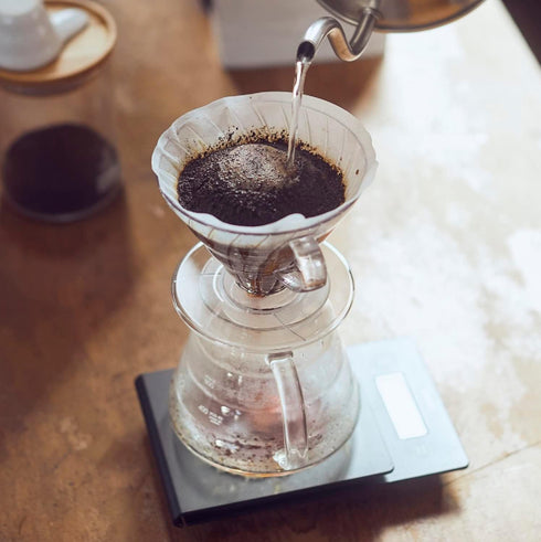 Hario V60 Plastic Coffee Dripper, Clear, Size 03