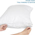 4 Pack Pillow Protector with Zipper, Breathable & Noiseless 100% Waterproof Pillow Cases, Standard Size 20'' 26'' White