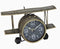 TenFuju Airplane Metal Tabletop Clock Industrial Home Decor Accents for The Mantel,