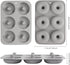 Silicone Donut Mold for 6 Doughnuts, Set of 2, Food Grade LFGB Baking Pan, Non-Stick, Dishwasher Safe