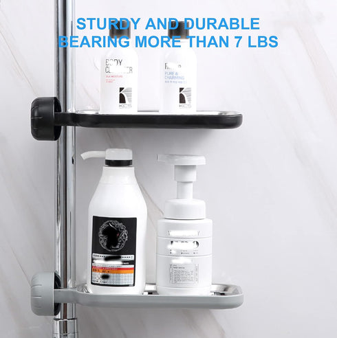 Sponge Holder for Kitchen Sink, Rustproof Waterproof Upgrade Sink Caddy, Stainless Steel, Easy to Install