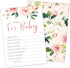 Hat Acrobat Set of 50 Wishes for Baby Cards for Baby Shower - Cute Floral Baby Shower Games, Blush Pink