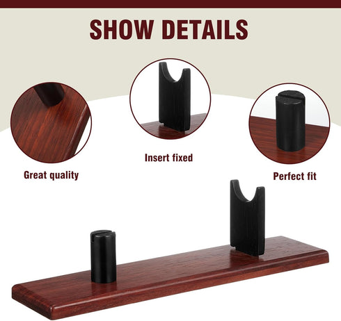Yookeer 2 Pcs Wood Fixed Knife Stand Holder for Blade Knife Collection Display, Rustic Decor for Home Kitchen