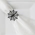 FRCOLOR 4pcs Metal Spider Web Napkin Holder, Halloween Napkin Rings for Festival Parties Weddings