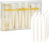 Rite Lite Shabbat Candles - 12 Pieces in Beautiful Box with Artistic Card, White