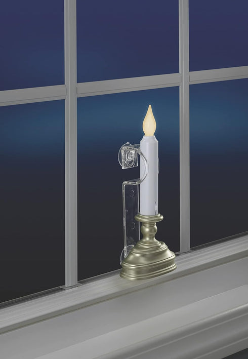 CA120-4 Window Candle Holders: Pack of 4 with 2 Suction Cups and Plastic L-Shaped Safety Bracket for Candles