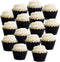 Dress My Cupcake Set of 50 Standard Reusable Glitter Black Cupcake Wrappers, Black Cupcake Liners