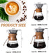 Pour Over Coffee Maker with Reusable Stainless Steel Drip Filter, Borosilicate Glass Carafe for 1-6 Cup