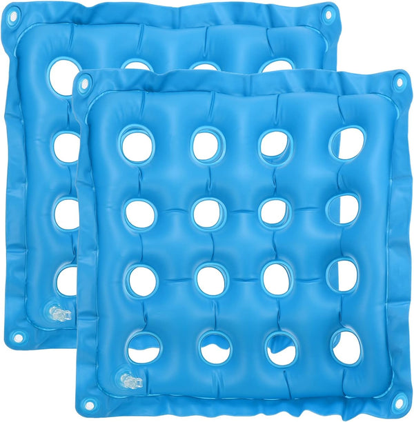 PATIKIL Inflatable Seat Cushion, 2 Pack Portable Air Chair Cushions for Home Wheelchairs Office Chairs, Blue