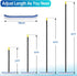 Swimming 8FT Swimming Swimming Pool Brush, Stainless Steel Heavy Duty Clean Pool Brush with Pole, Use for Pool Wall