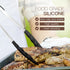Kitchen Utensils Set, 32 pcs Non-Stick Silicone Cooking Utensils with Holder and Stainless Steel Handle