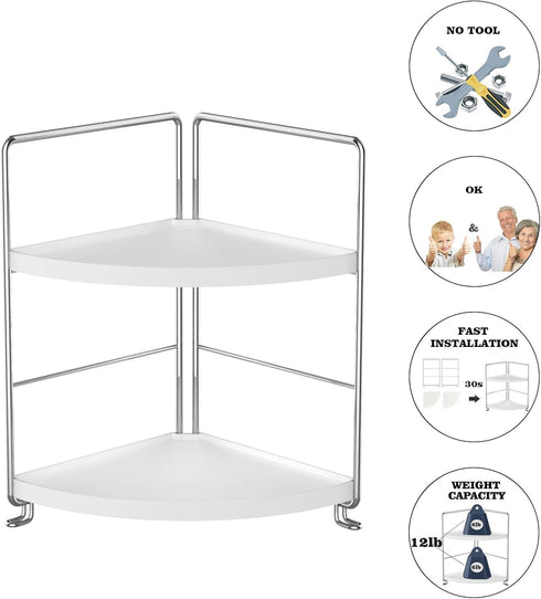 kaileyouxiangongsi 2-Tier Bathroom Countertop Organizer - Vanity Tray Cosmetic & Makeup Storage, Kitchen Spice Rack