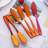 Stainless Steel 18/10 Cheese Desert Knives - Set of 4, Gold Breakfast Butter Knife, Slicer Sandwich Spreader (Magic Red)