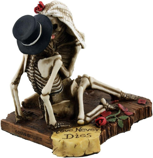 SUMMIT COLLECTION Love Never Dies Passionate Wedding Skeleton Couple Figurine, Resin Decoration