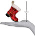 Old World Christmas Santa Boot Glass Blown Ornament for Christmas Tree