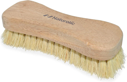 All-Natural Wooden Scrub Brush Set - Eco Friendly Cleaning Products, Tampico Bristle Brushes for Cleaning
