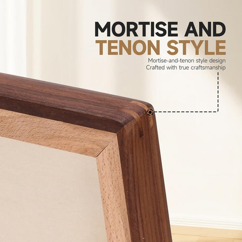 4.2x3.5/4.3x3.4 Solid Walnut Picture Frame for Instax Wide & Square Photos, Small Solid Wood Photo Frame with Joinery