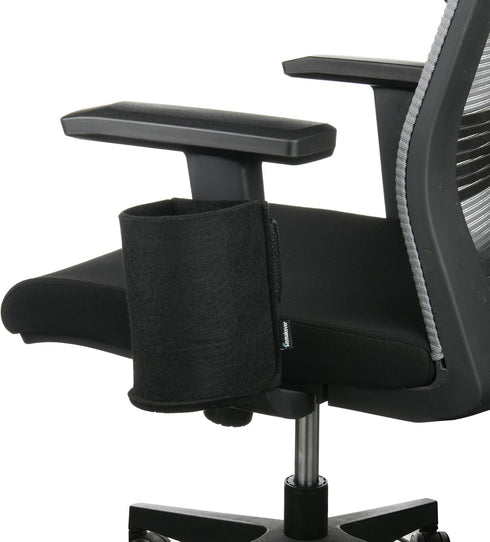 Black Arm Chair Cup Holder, Drinking Can Water Bottle Holder for Armrest Chair, Recliner, Gaming & Office Chair Universal Roll Bar by Homakover