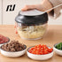 Manual Food Processor Vegetable Chopper, Portable Hand Pull String Garlic Mincer, 2 Cup with Egg Batter Peeler